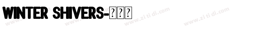 winter shivers字体转换